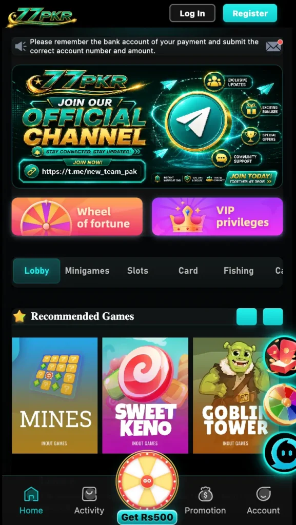 77pkr game
