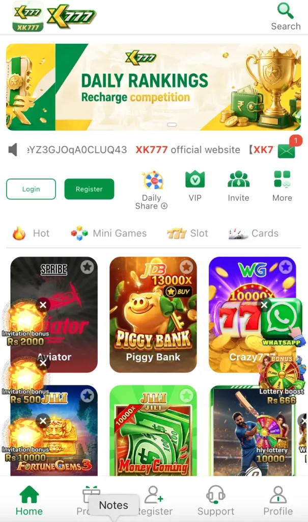 X777 Game Home